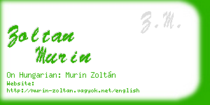 zoltan murin business card