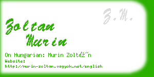 zoltan murin business card